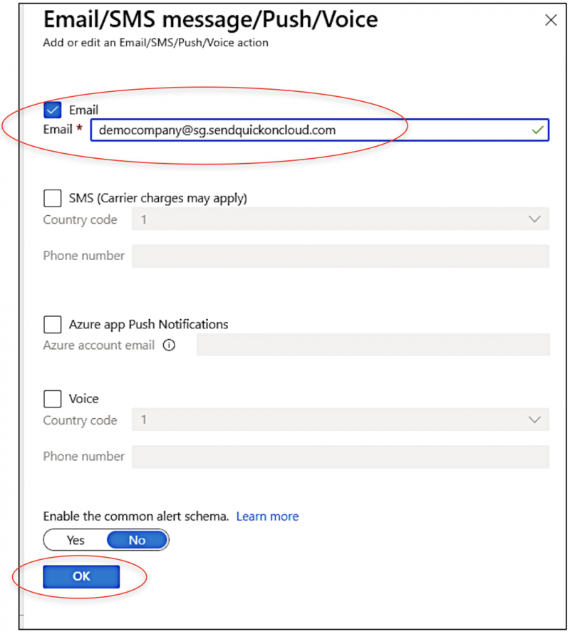 Azure Monitor – sendQuick Cloud Integration Guide