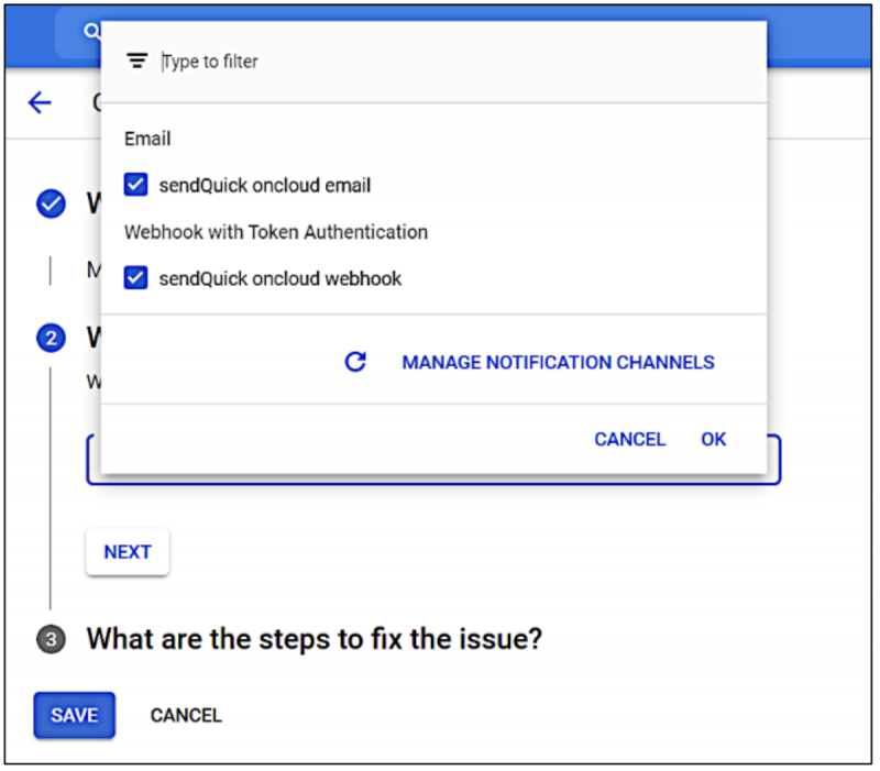 Google Cloud Platform (Monitoring) - sendQuick Cloud Integration Guide