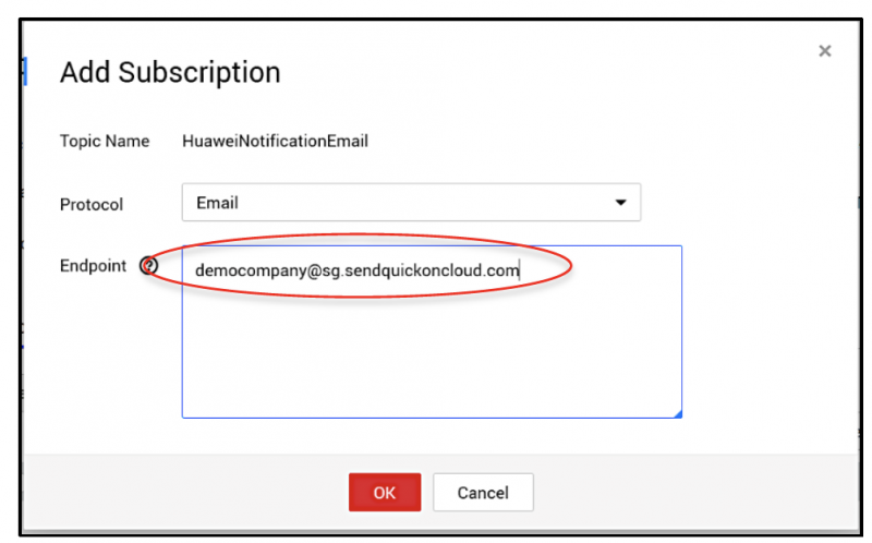 Huawei Cloud – sendQuick Cloud Integration Guide