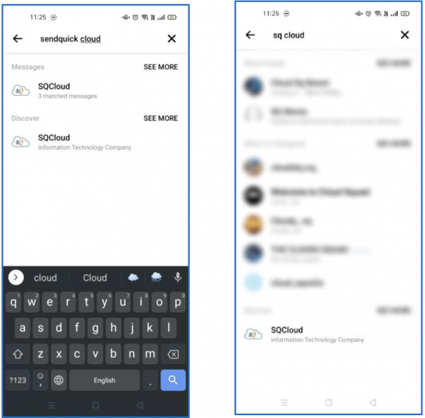 Search for “sq cloud” or “sendQuick cloud” in Facebook Messenger