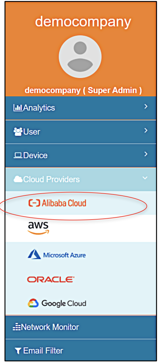 Select Alibaba Cloud to get webhook to send to sendQuick